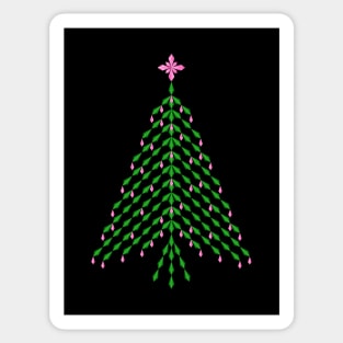 Elegant pink and green crystal Christmas Tree Sticker
